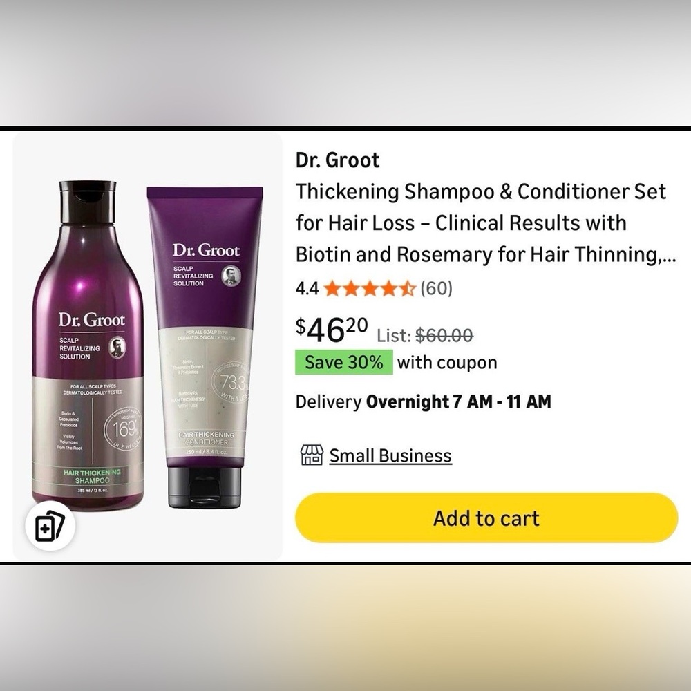 Dr Groot Shampoo & Conditioner Set